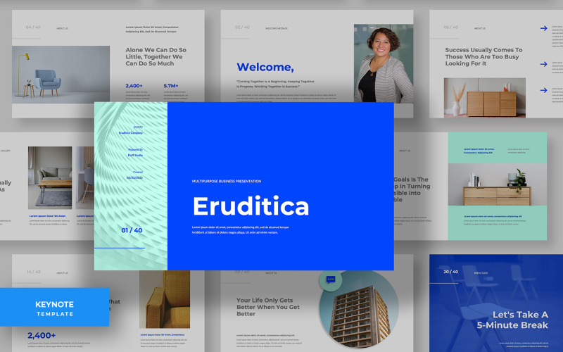 Eruditica - Modèle de présentation d'entreprise minimaliste