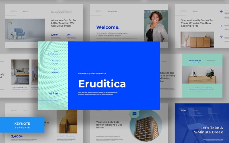 Eruditica -极简主义企业业务主题演讲模板