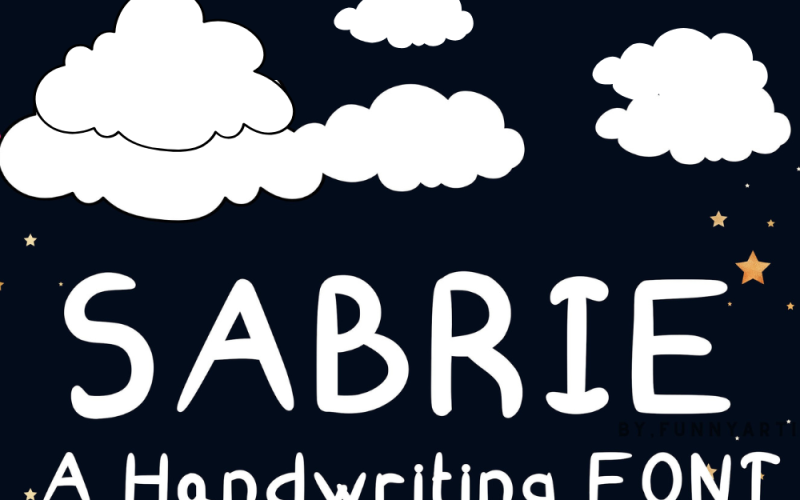 Sabrie Font Повседневный рукописный шрифт для вашего шаблона