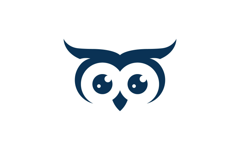 Шаблон логотипа совы. Векторная иллюстрация V6