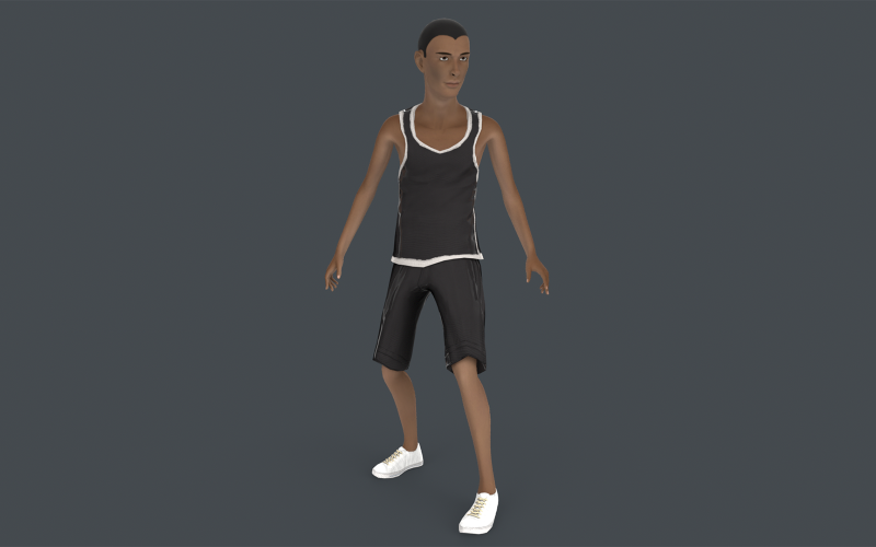 Arthur Young Rigged Low-poly modèle 3D