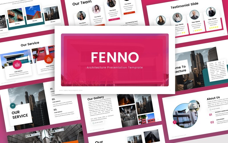 Fenno - Arkitektur Multipurpose PowerPoint-mall