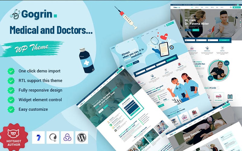 Gogrin - Tema de WordPress para médicos y doctores