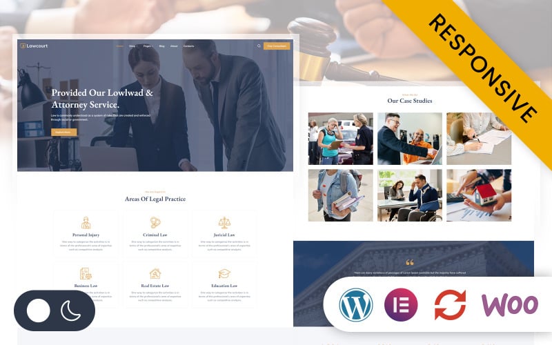 Lawcourt - Law and Justice Elementor WordPress Responsive Theme