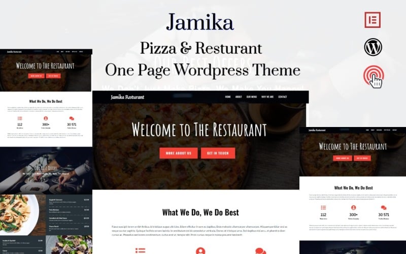 Jamika -餐厅一页WordPress主题