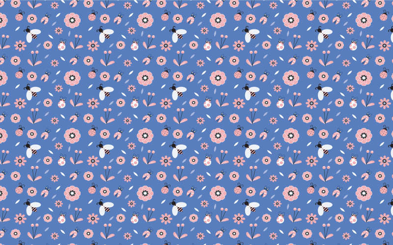 Endless floral pattern vector design