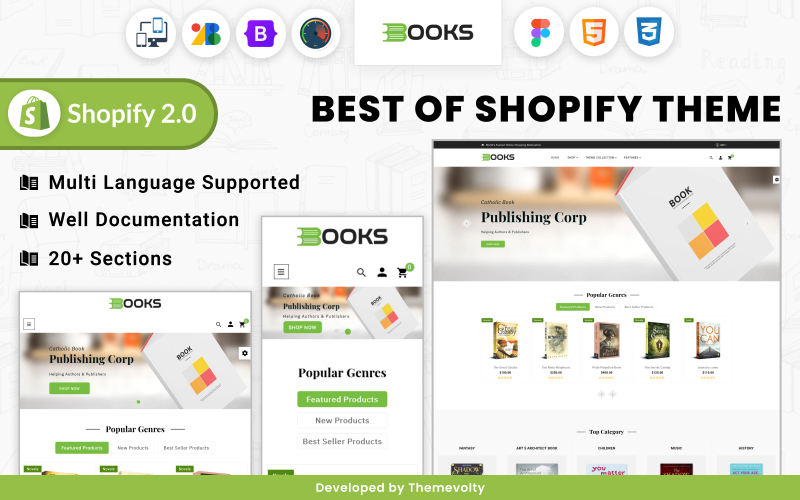 图书漫画-书店溢价响应Shopify 2.0 Theme
