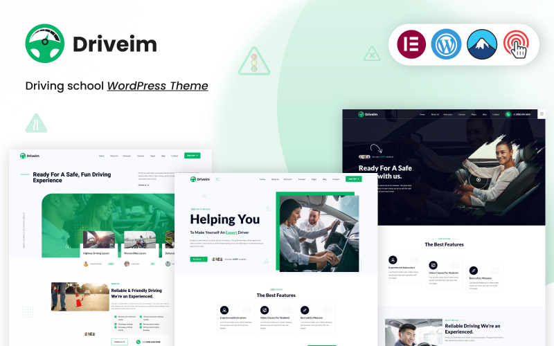 Driveim - Ett exklusivt WordPress-tema för körträning för körskolor