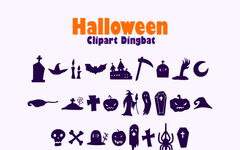 Clipart di Halloween - un carattere Dingbat