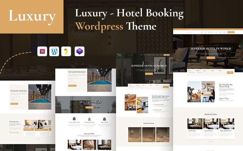 Luxury - 豪华酒店预订 WordPress 主题。