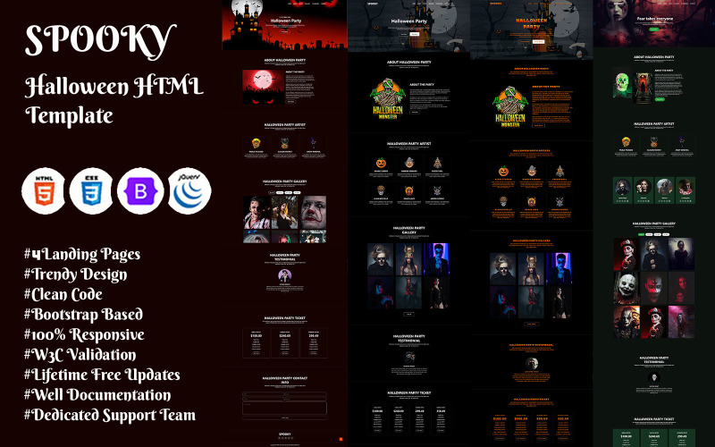 Spooky - Halloween Events Landing Page HTML Template