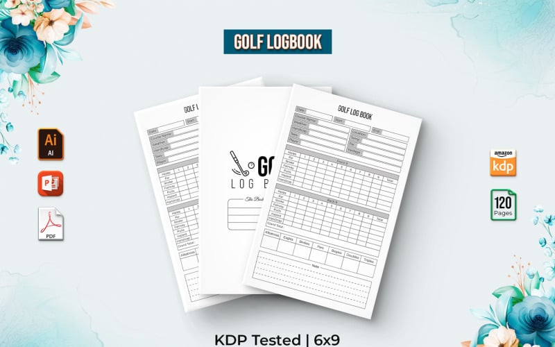 Redigerbar golfloggbok | KDP Interiör V-1