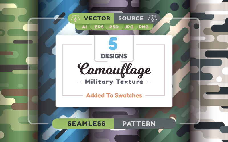 Camouflage Seamless Patterns | Elements PNG