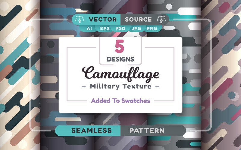 Camouflage Seamless Patterns | Elements PNG 4