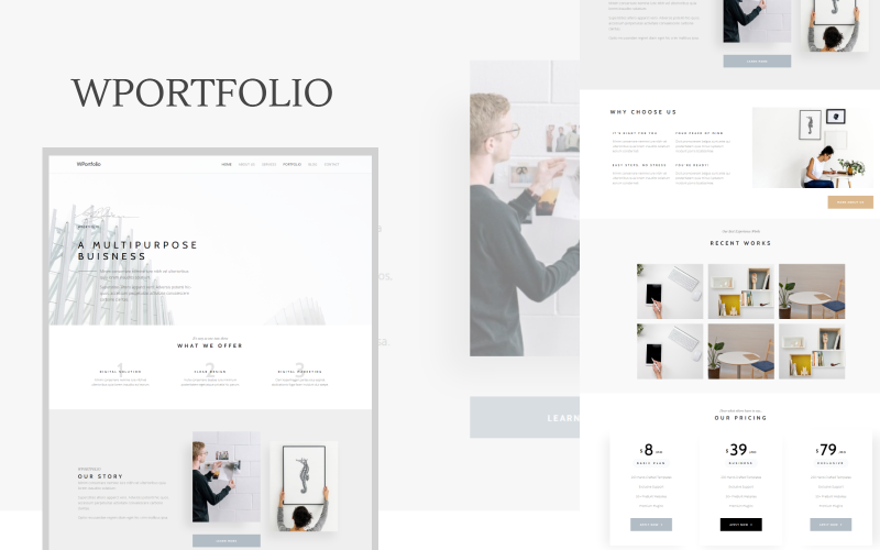 WPortfolio - Tema WordPress multiuso minimalista