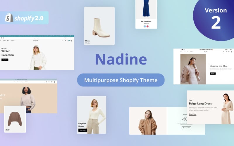 Nadine -极简主义清洁Shopify主题