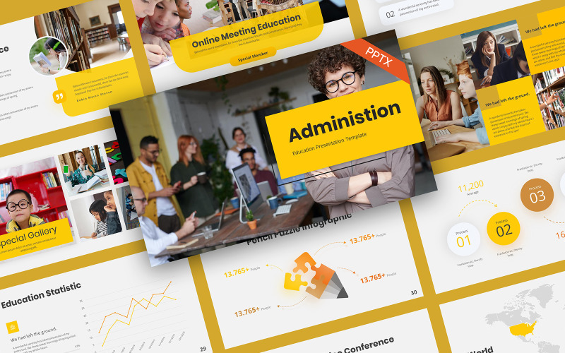 Administion Modern Education PowerPoint Template