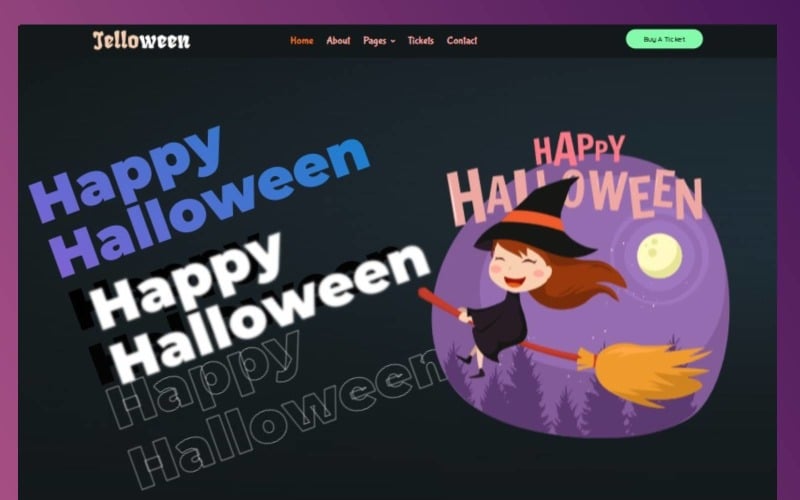 Jelloween — тема WordPress для вечеринки в честь Хэллоуина