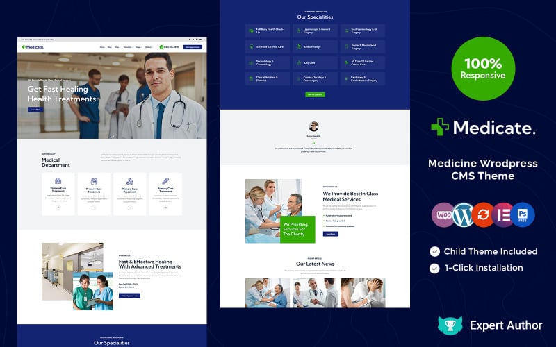 Medicate - Tema WordPress di Elementor medico