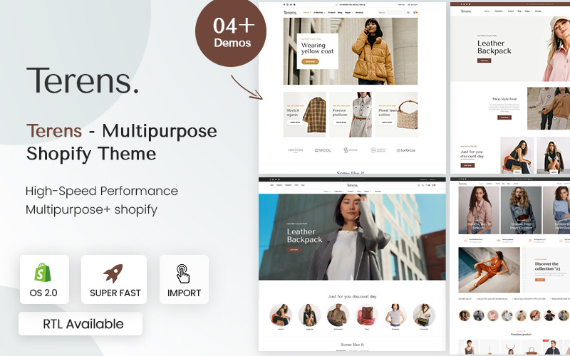 Terens – Többcélú Minimal Clean 2.0 Shopify téma