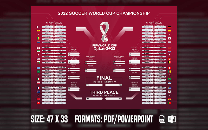 Calendario de la Copa Mundial de la FIFA 2022
