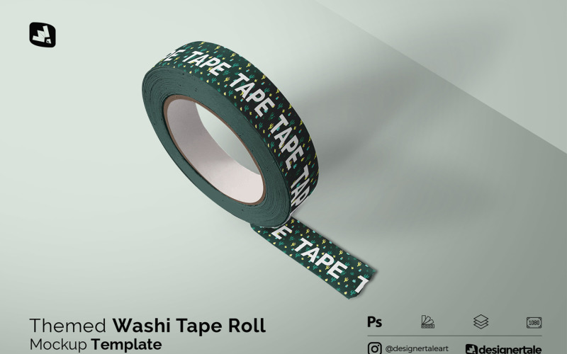 Mockup s motivem Washi Tape Roll