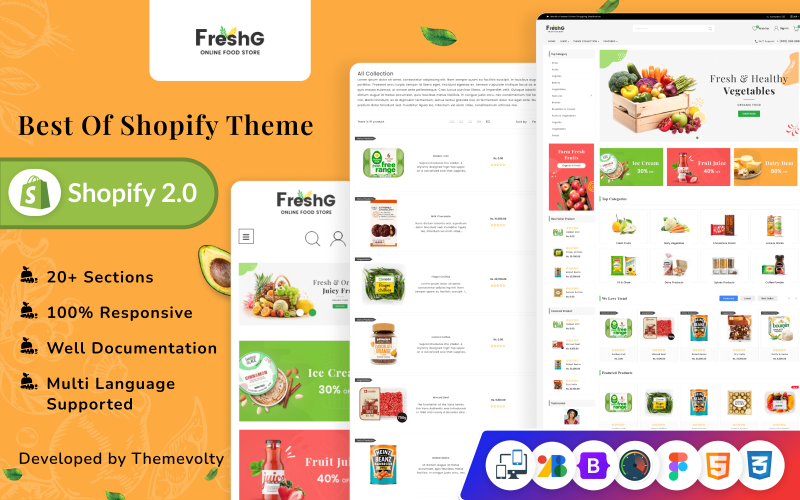 FreshG Mega Grocery – Food Drink – Coffee Responsywny motyw Shopify 2.0 Premium