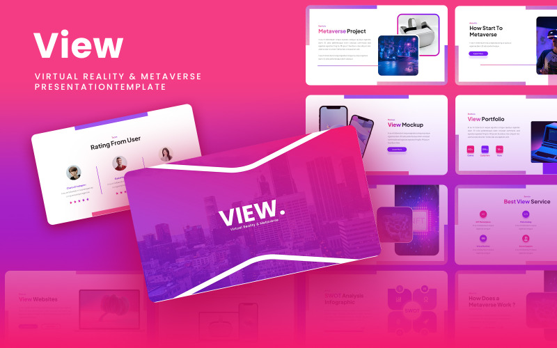 View - Virtual Reality & Metaverse Google Slides Template