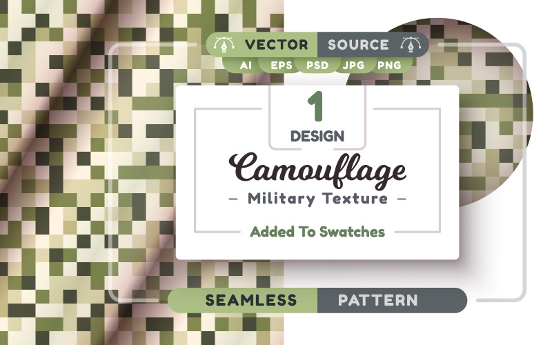 Pixel Camouflage Seamless Pattern | Element PNG
