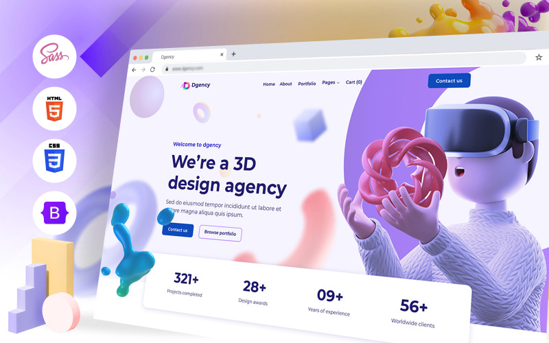 Dgency - Szablon HTML agencji projektowej