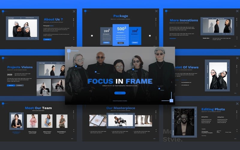 Focus In Frame Photo Keynote模板