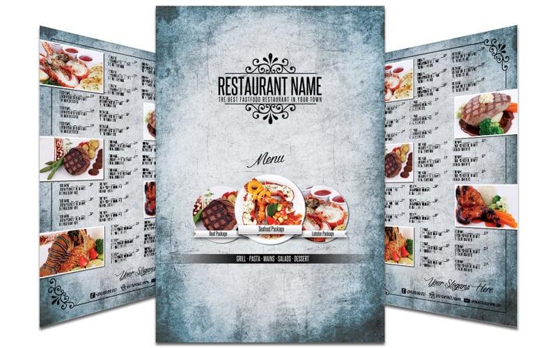 Restaurant Menu Flyer Sjabloon #9