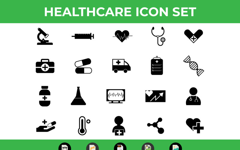 Egészségügyi és orvosi ikonok vektor és SVG