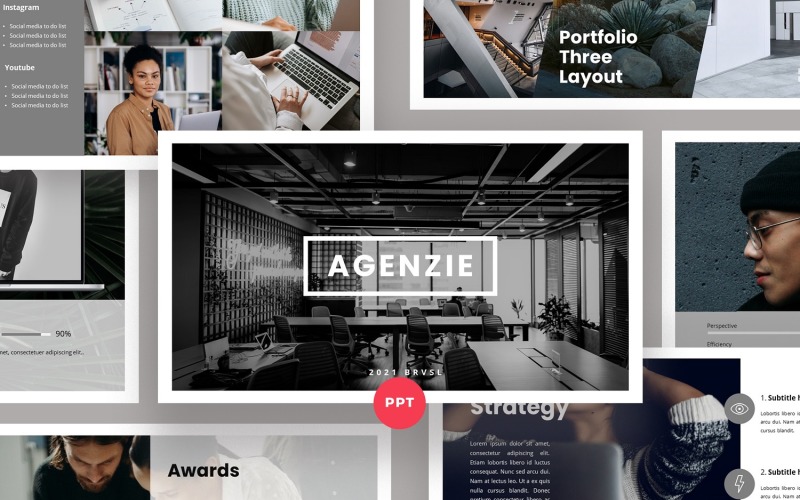 Plantilla de PowerPoint - agencia de negocios