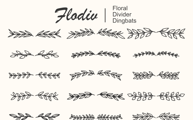 Flodiv - Divider Floral Dingbat 字体