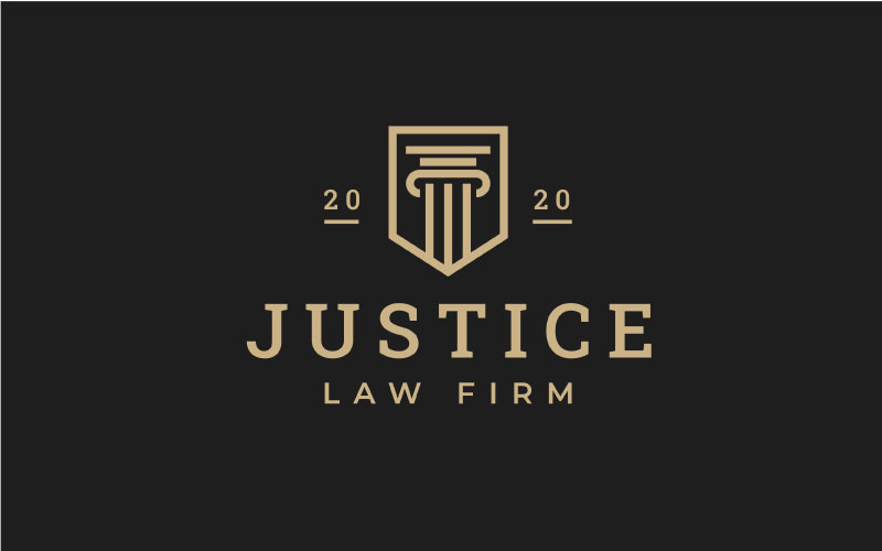 Logo der Anwaltskanzlei, Universal Legal, Vorlage für das Design des Anwaltslogos
