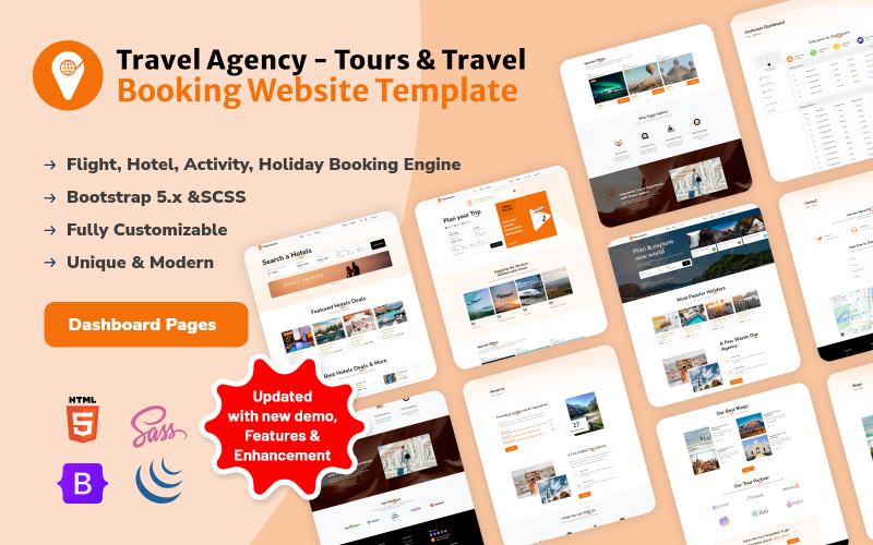 Travel Agency - Travel Reservation website模板