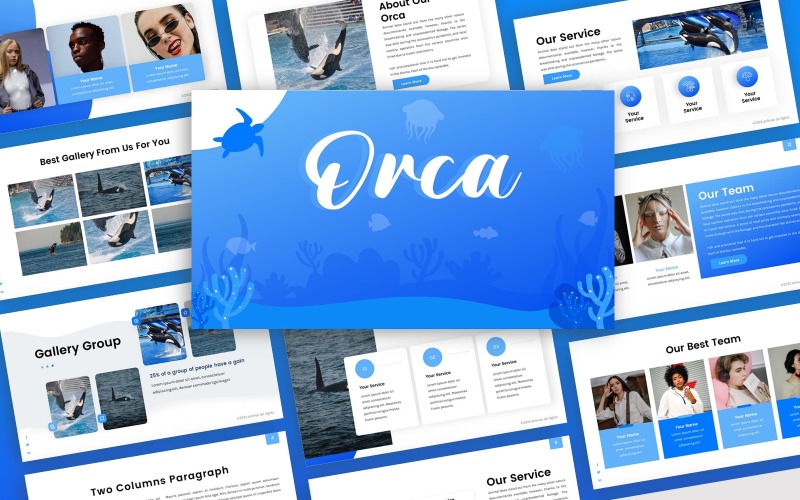 Orca - Animal Uniwersalny Szablon PowerPoint