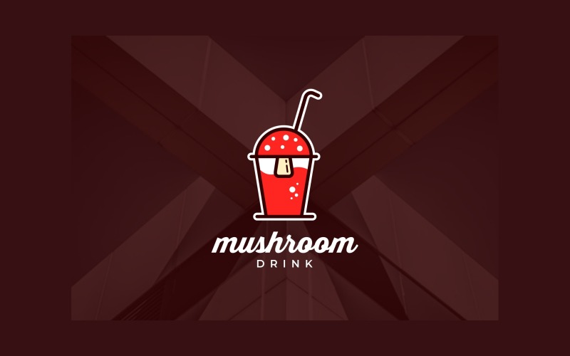 秸秆汁蘑菇饮料标志