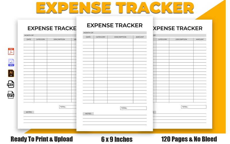 Expense Tracker Logboek KDP Interior Design