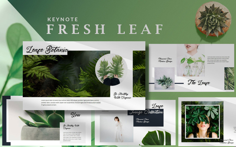 Minimal Fresh Leaf - Natuur Keynote-sjabloon