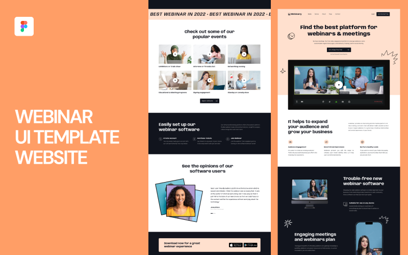 Webinar-UI-Vorlagen-Website