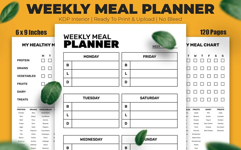 Planner settimanale dei pasti KDP Interior Design