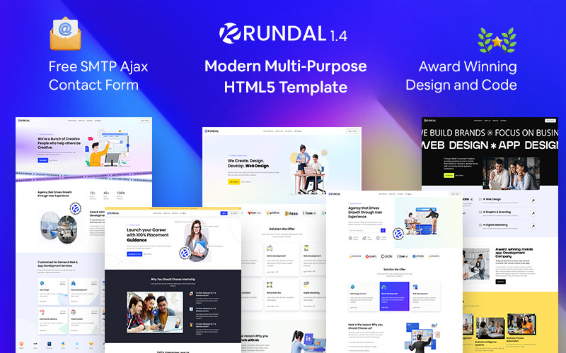 Rundal -现代多用途HTML5模板