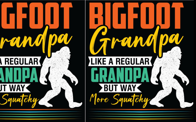 Bigfoot Grandpa come un nonno normale ma magliette molto più squatchy | AI | ENV | SVG