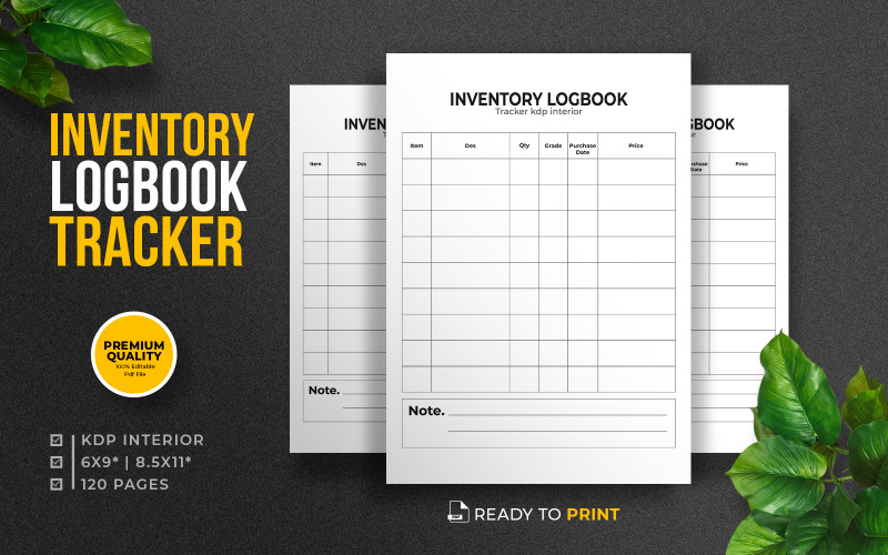 Inventario Logbook Tracker KDP Interior