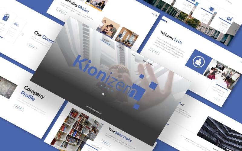 公司Kionizem powerpoint模板