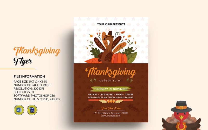 Thanksgiving-Party-Flyer-Einladung