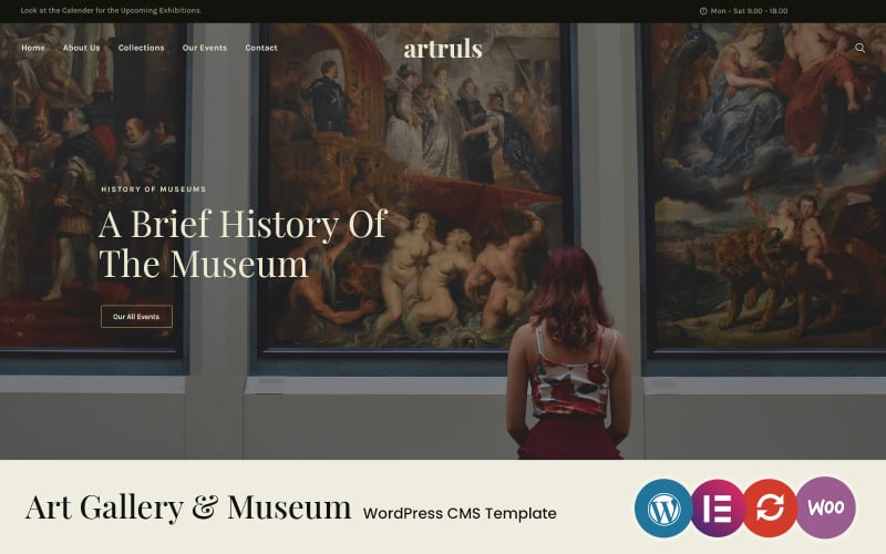 Artruls — тема WordPress для галереи и музея