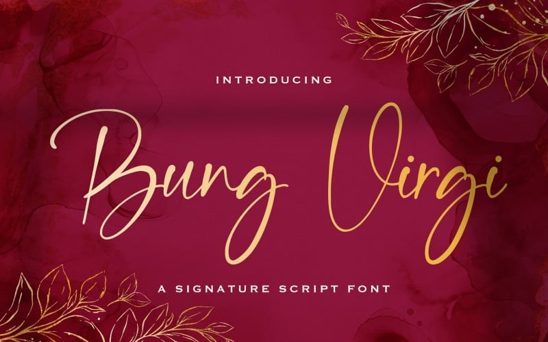 Bung Virgi -签名脚本字体